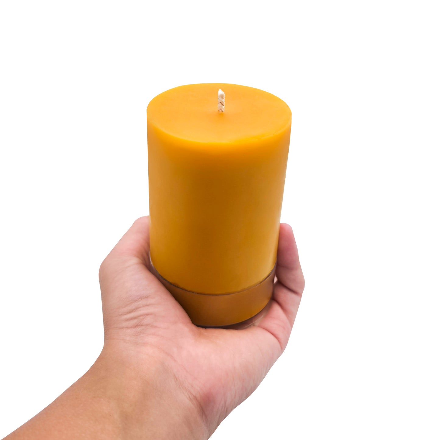 Pure Canadian Beeswax Pillar Candle - MaxiPillar- Canadian Hive - Cotton Wicks - Meditation and Home Decor, No-Drip, Smoke-Less, Dye-Free