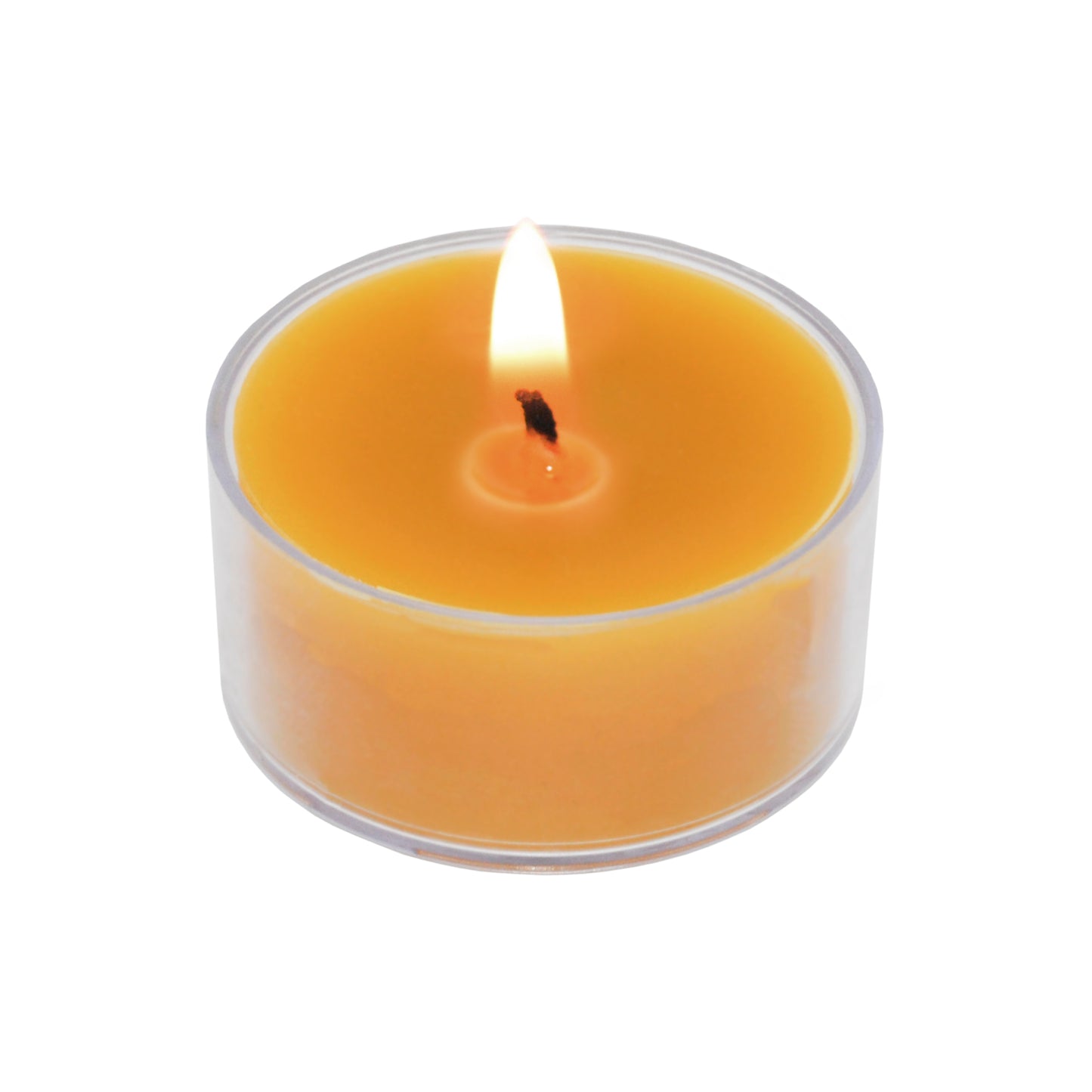 Pure Canadian Beeswax Tealight Candles - 10 Pack - Cotton Wicks - 4-Hour Burning Time Votive Candles Crafted by Recycled Plastic Clear Cup