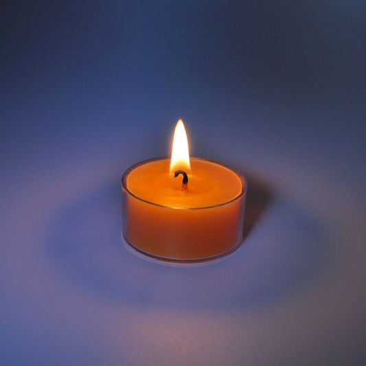 Pure Canadian Beeswax Tealight Candles - 10 Pack - Cotton Wicks - 4-Hour Burning Time Votive Candles Crafted by Recycled Plastic Clear Cup