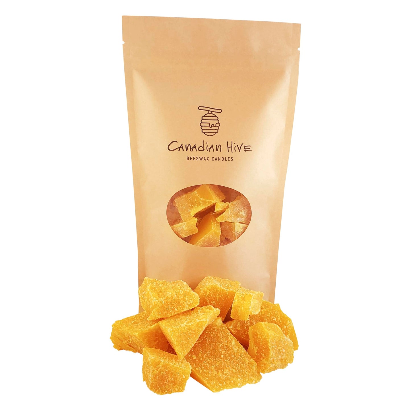 100% Pure Canadian Beeswax – Cosmetic Grade – Additive & Fragrance-Free, All Natural Chunks, 120 g (4.2 oz) Beeswax for Candle Making, Soap, Crafts, Beauty - Safe and Easy to Melt