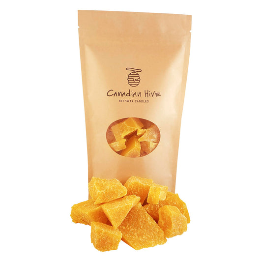 100% Pure Canadian Beeswax – Cosmetic Grade – Additive & Fragrance-Free, All Natural Chunks, 120 g (4.2 oz) Beeswax for Candle Making, Soap, Crafts, Beauty - Safe and Easy to Melt