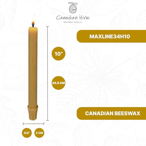 4pcs 100% Pure Beeswax Candles for Church Prayer, Candles Orthodox, Ritual, Christmas, Easter, Meditation and Home Decor - Organic, No-Drip, Smoke-Less,Dye-Free – 25.5 cm, Ø 2 cm