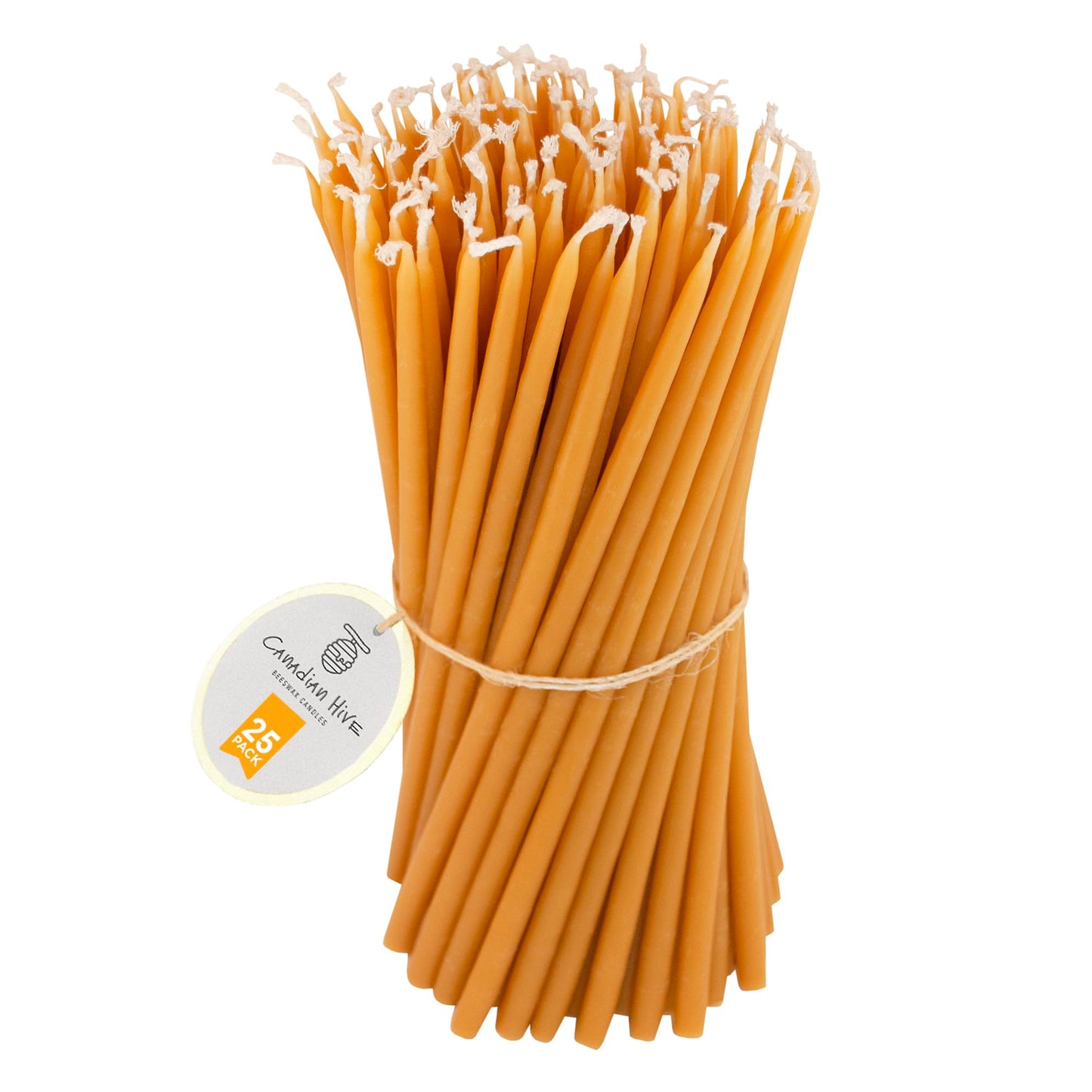 12pcs 100% Pure Beeswax Candles for Church Prayer, Candles Orthodox, Ritual, Christmas, Easter, Meditation and Home Decor - Organic, No-Drip, Smoke-Less,Dye-Free – 25.5 cm, Ø 1 cm