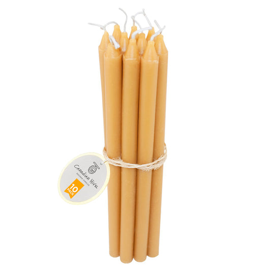 10pcs 100% Pure Beeswax Candles – Size (Ø 1.3 cm), 23 cm Long – Church Prayer, Candles Orthodox, Ritual, Christmas, Easter, Meditation and Home Decor,Organic, No-Drip, Smoke-Less,Dye-Free