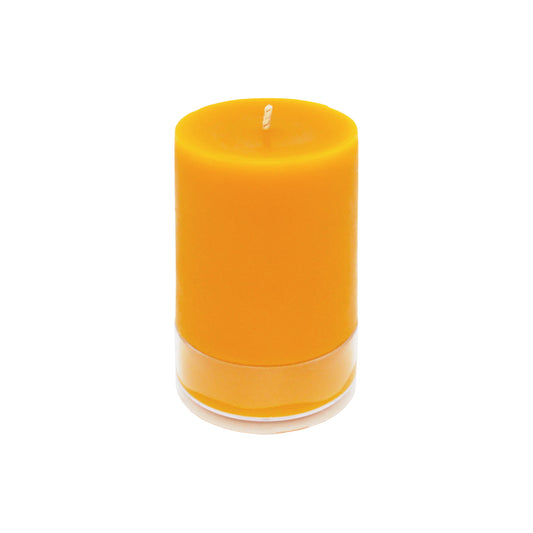 Pure Canadian Beeswax Pillar Candle - MaxiPillar- Canadian Hive - Cotton Wicks - Meditation and Home Decor, Organic, No-Drip, Smoke-Less, Dye-Free