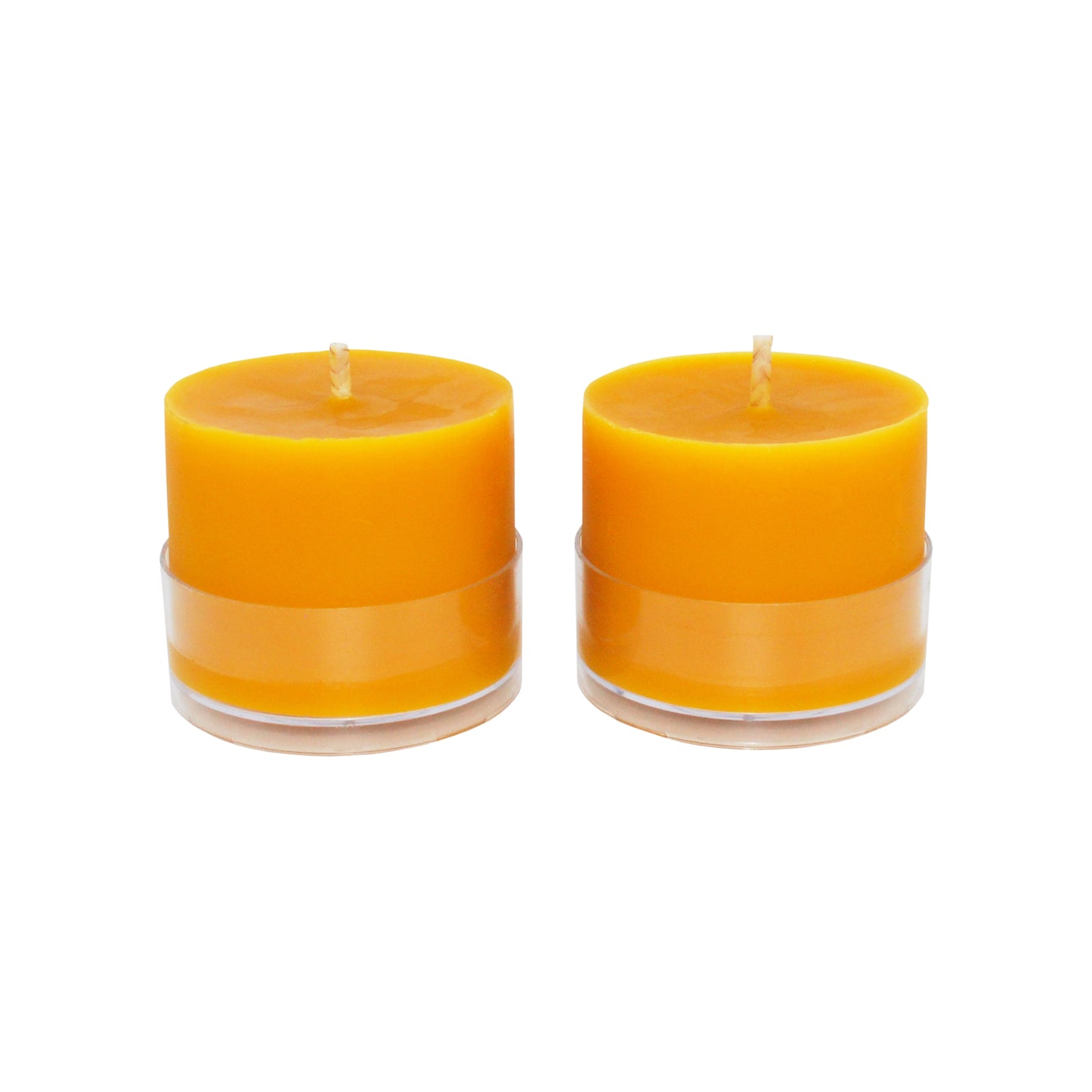 2pcs 100% Pure Canadian Beeswax Pillar Candle - MidiPillar - Canadian Hive - Cotton Wicks - Meditation and Home Decor, Organic, No-Drip, Smoke-Less, Dye-Free
