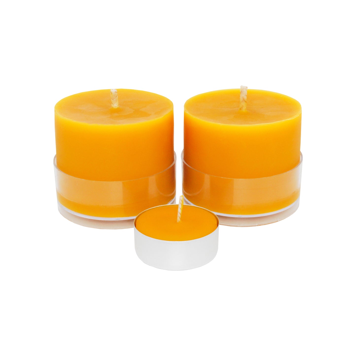 2pcs 100% Pure Canadian Beeswax Pillar Candle - MidiPillar - Canadian Hive - Cotton Wicks - Meditation and Home Decor, Organic, No-Drip, Smoke-Less, Dye-Free