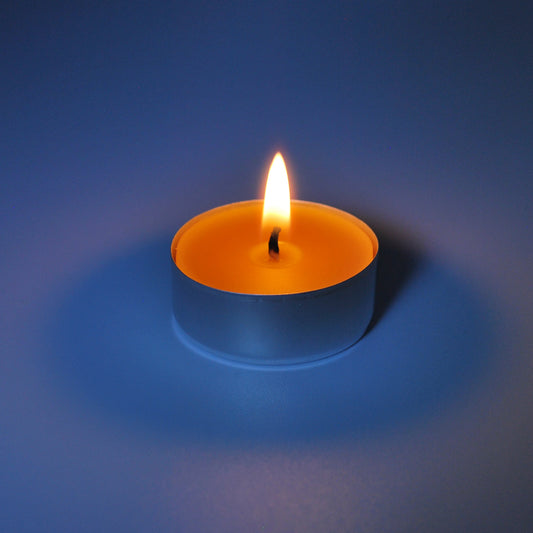 Pure Canadian Beeswax Tealight Candles - 10 Pack - Cotton Wicks - 4-Hour Burning Time Votive Candles Crafted by Recycled Metal Cup