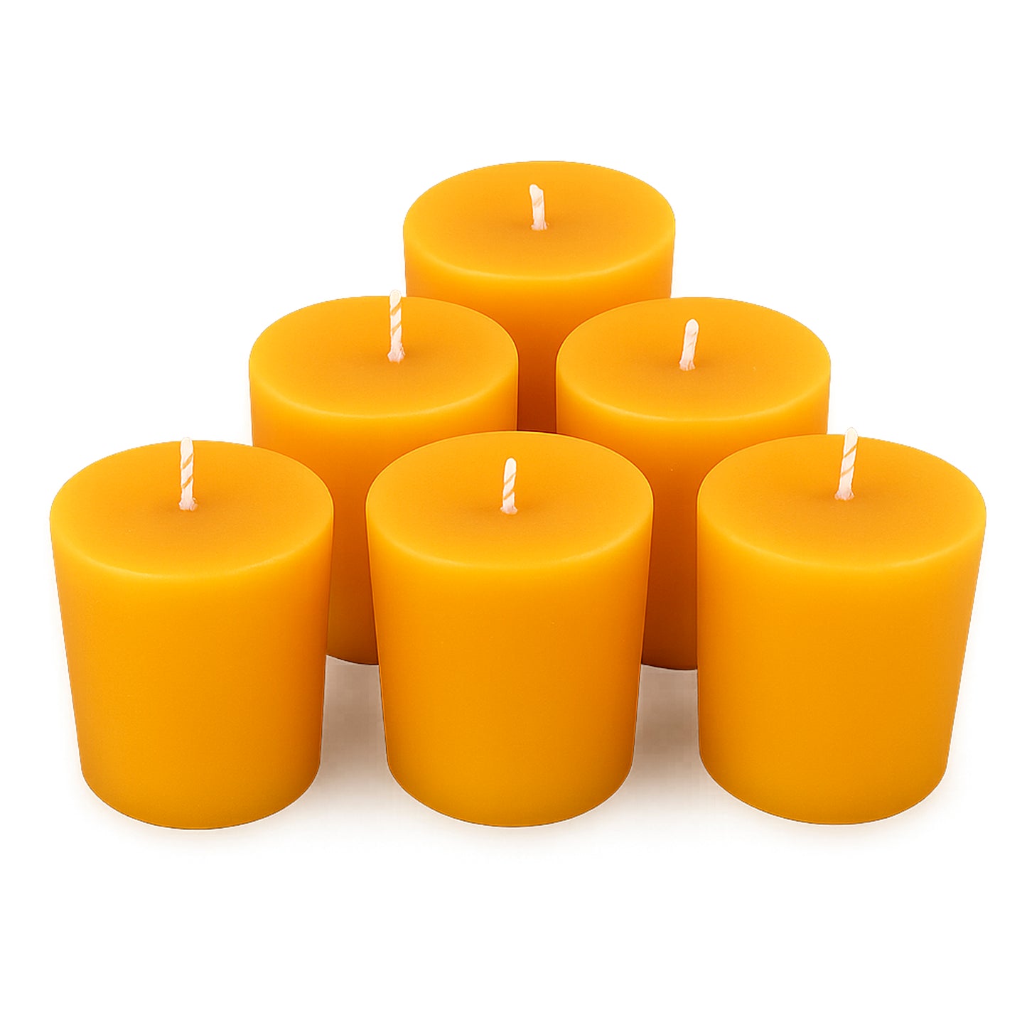 Pure Canadian Beeswax Votives Candles - Cotton Wicks - Canadian Hive - Meditation and Home Decor, No-Drip, Smoke-Less, Dye-Free