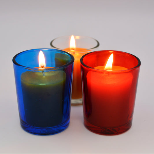 Pure Canadian Beeswax Votives Candles - 6 Pack - Cotton Wicks - Canadian Hive - Meditation and Home Decor, Organic, No-Drip, Smoke-Less, Dye-Free