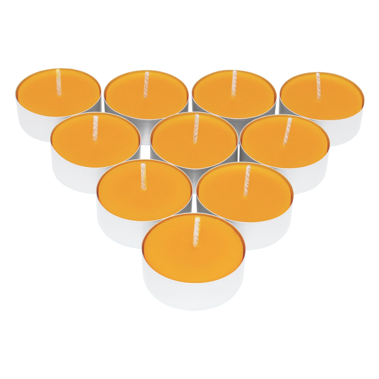 Pure Canadian Beeswax Tealight Candles - 10 Pack - Cotton Wicks - 4-Hour Burning Time Votive Candles Crafted by Recycled Metal Cup