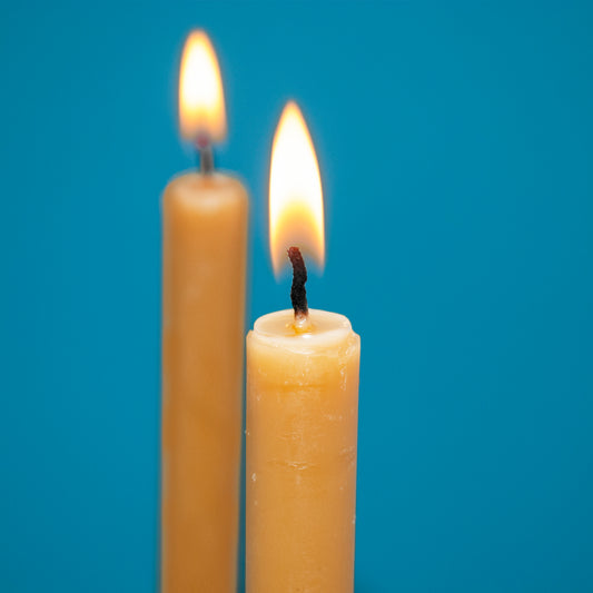 10pcs 100% Pure Beeswax Candles – Size (Ø 1.3 cm), 23 cm Long – Church Prayer, Candles Orthodox, Ritual, Christmas, Easter, Meditation and Home Decor,Organic, No-Drip, Smoke-Less,Dye-Free