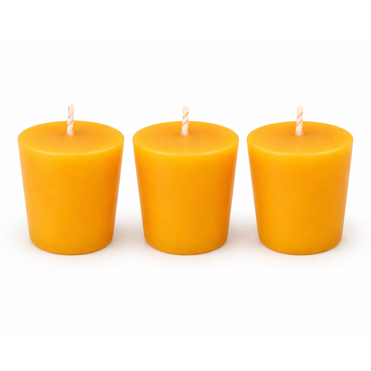 Pure Canadian Beeswax Votives Candles - Cotton Wicks - Canadian Hive - Meditation and Home Decor, No-Drip, Smoke-Less, Dye-Free
