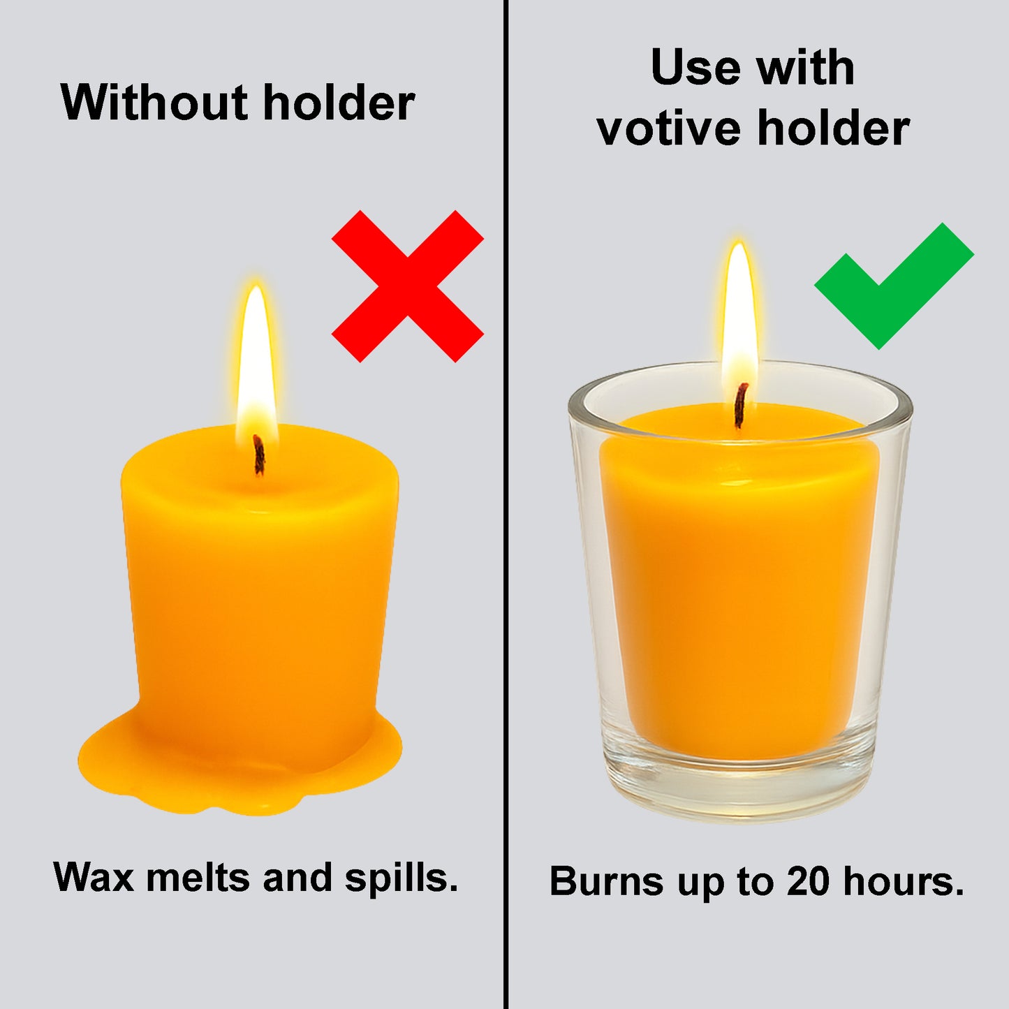 Pure Canadian Beeswax Votives Candles - 6 Pack - Cotton Wicks - Canadian Hive - Meditation and Home Decor, Organic, No-Drip, Smoke-Less, Dye-Free